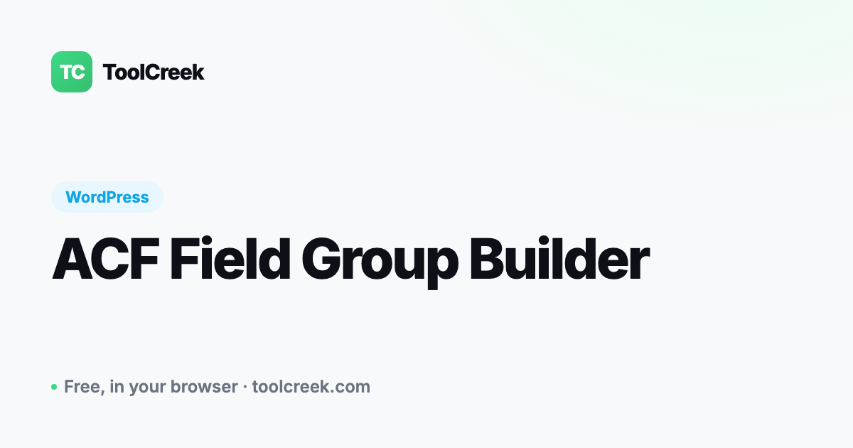 How to Build ACF Field Groups