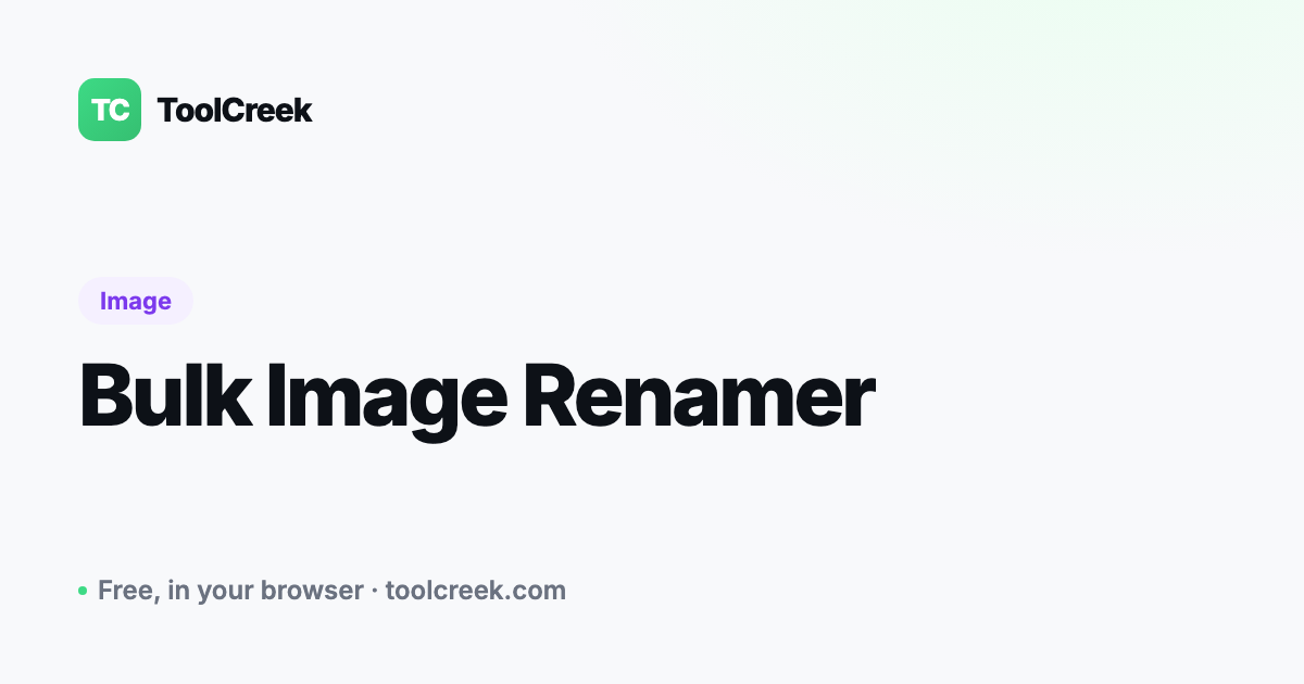 How to Bulk Rename Images