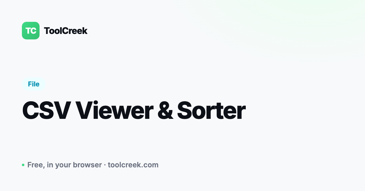 How to View and Sort a CSV File Online
