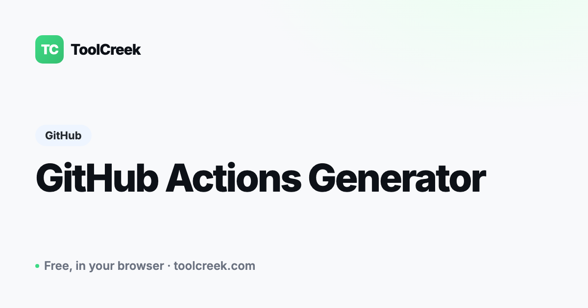 How to Generate a GitHub Actions Workflow YAML