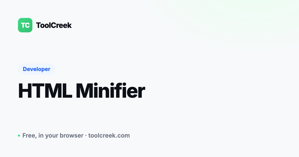 How to Minify HTML