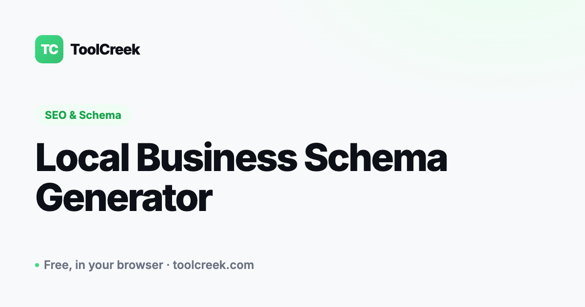 How to Add Local Business Schema