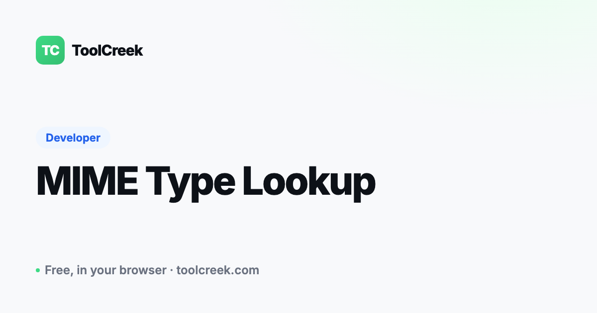 MIME Type Lookup: Find the Content-Type for Any File Extension