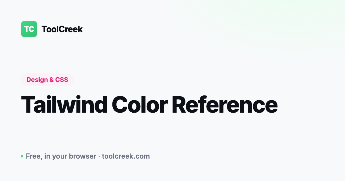 Tailwind CSS Color Palette Reference