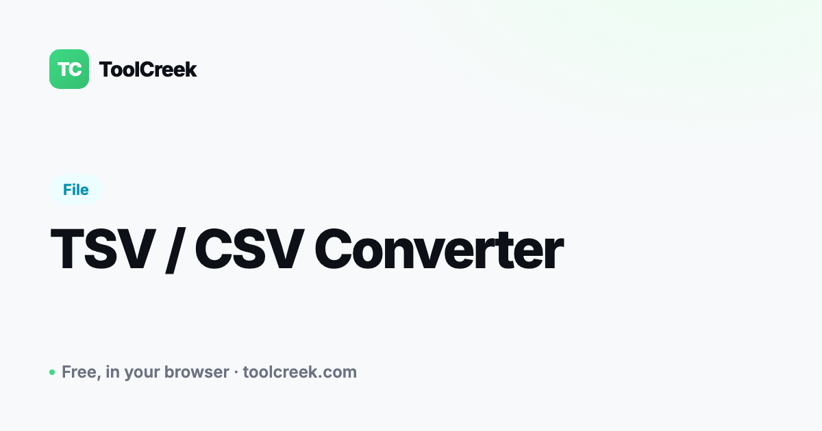 How to Convert TSV to CSV